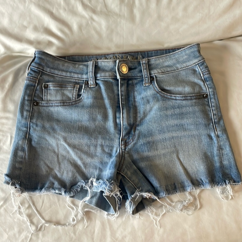 AEO hi-rise shortie shorts